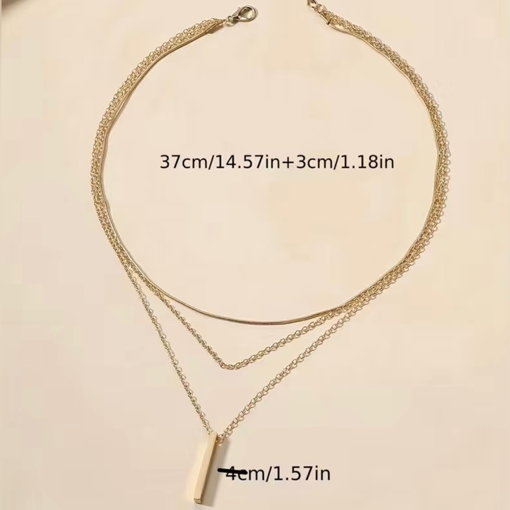 Brand New 18K Gold Plated Multilayer Necklace - Picture 3 of 9